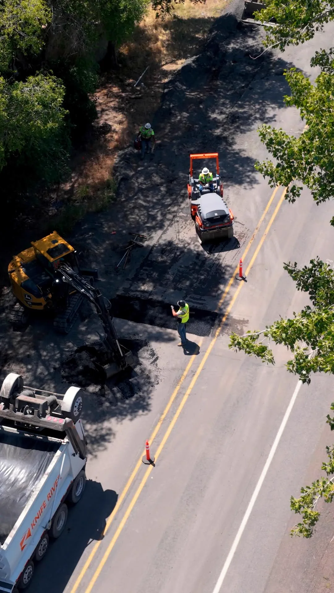 Aerial of Steele Earthworks road and utility work